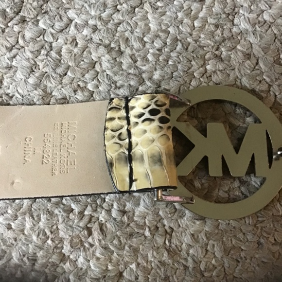 Michael Kors Belt, size is 40” long”, snake print with studs - Picture 7 of 8